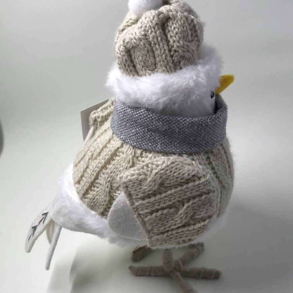 NWT Target Wondershop Featherly Friends Fabric Bird "COVE" with knit hat - Picture 4 of 10
